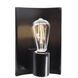 Ambiance Collection 1 Light 7 inch Carbon Matte Black with Brushed Nickel Wall Sconce Wall Light