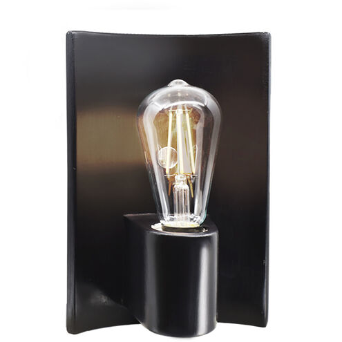 Ambiance Collection 1 Light 7 inch Carbon Matte Black with Brushed Nickel Wall Sconce Wall Light