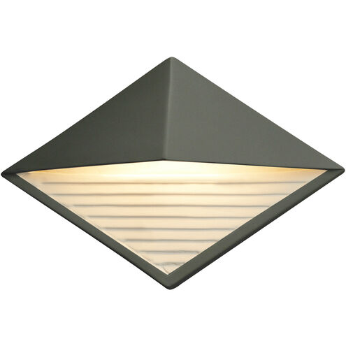 Ambiance LED 12 inch Pewter Green ADA Wall Sconce Wall Light in Incandescent