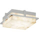 Alabaster Rocks LED 10 inch Brushed Nickel Flush Mount Ceiling Light