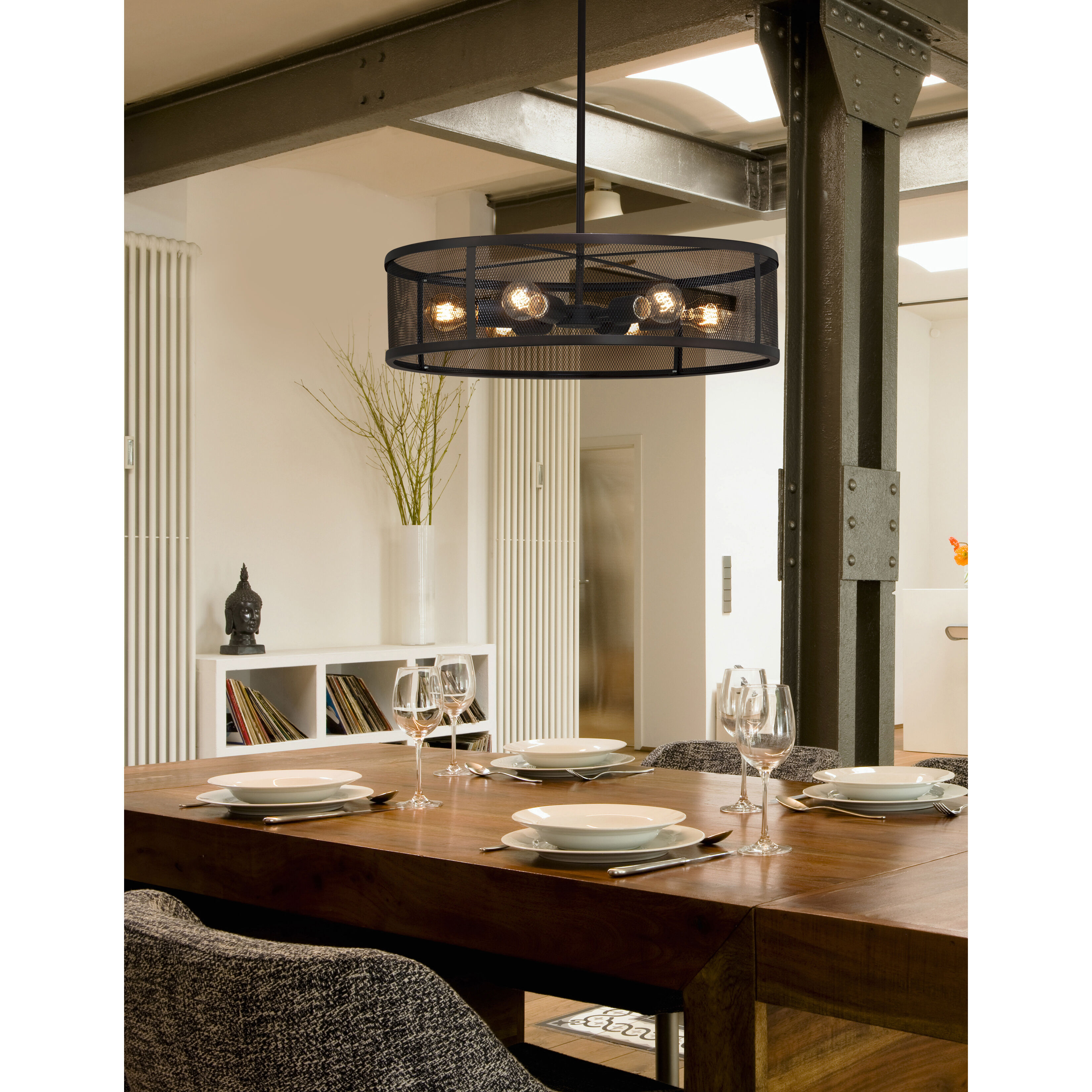 Black wire mesh pendant light sale