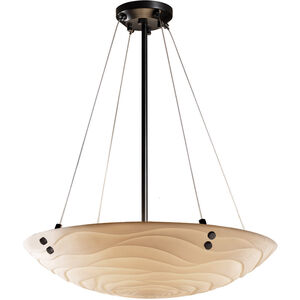 Porcelina LED 51 inch Matte Black Pendant Ceiling Light, Bowl