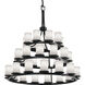 Clouds 36 Light 42 inch Matte Black Chandelier Ceiling Light in Incandescent, Cylinder