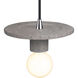 Radiance Collection 1 Light 8 inch Concrete Pendant Ceiling Light