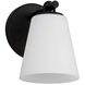 Fusion Collection - Alpino Family 5 inch Matte Black Wall Sconce Wall Light