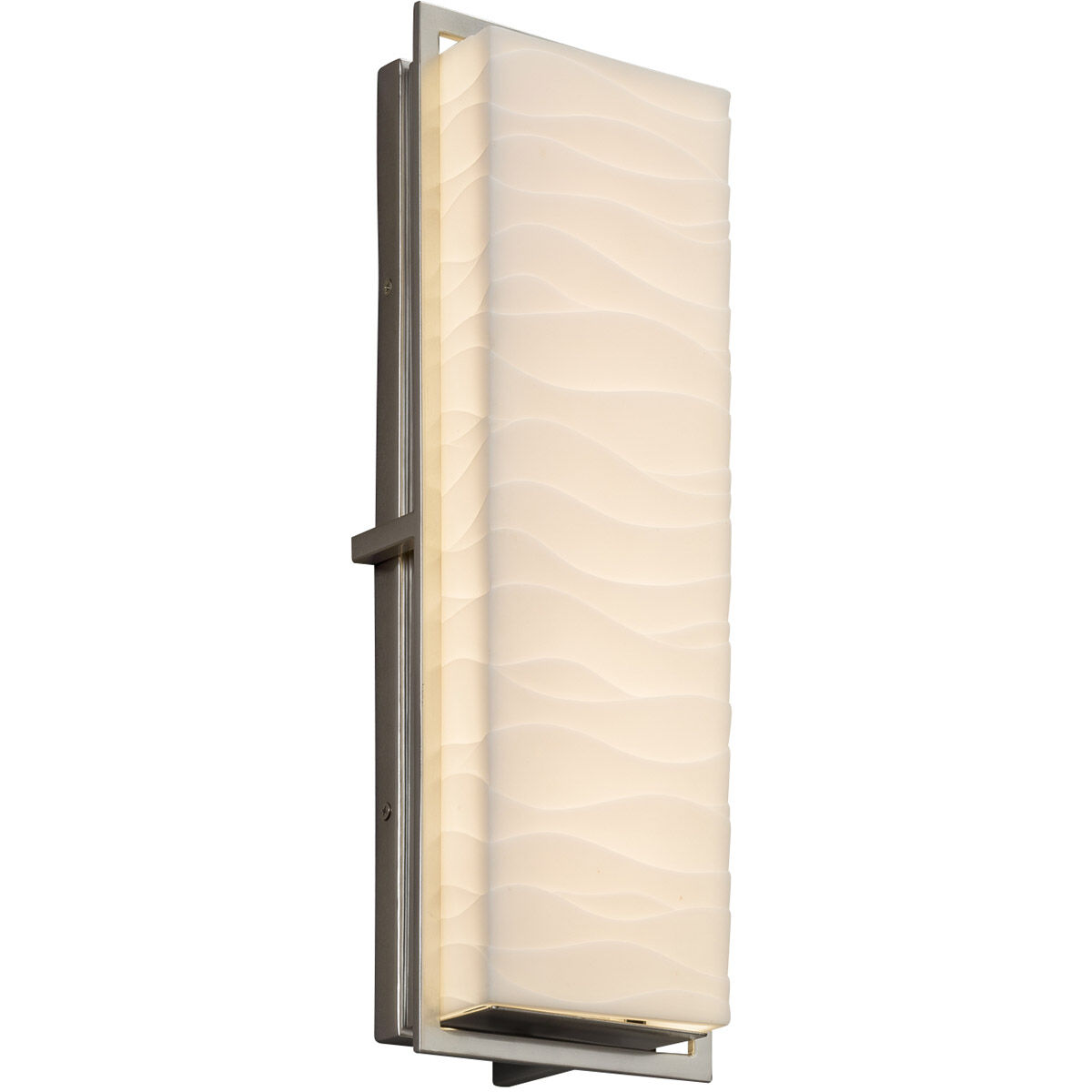 Porcelina 18 inch Brushed Nickel Outdoor Wall Sconce