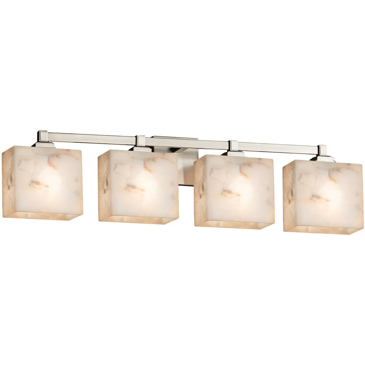 Alabaster Rocks LED 33 inch Brushed Nickel Bath Bar Wall Light