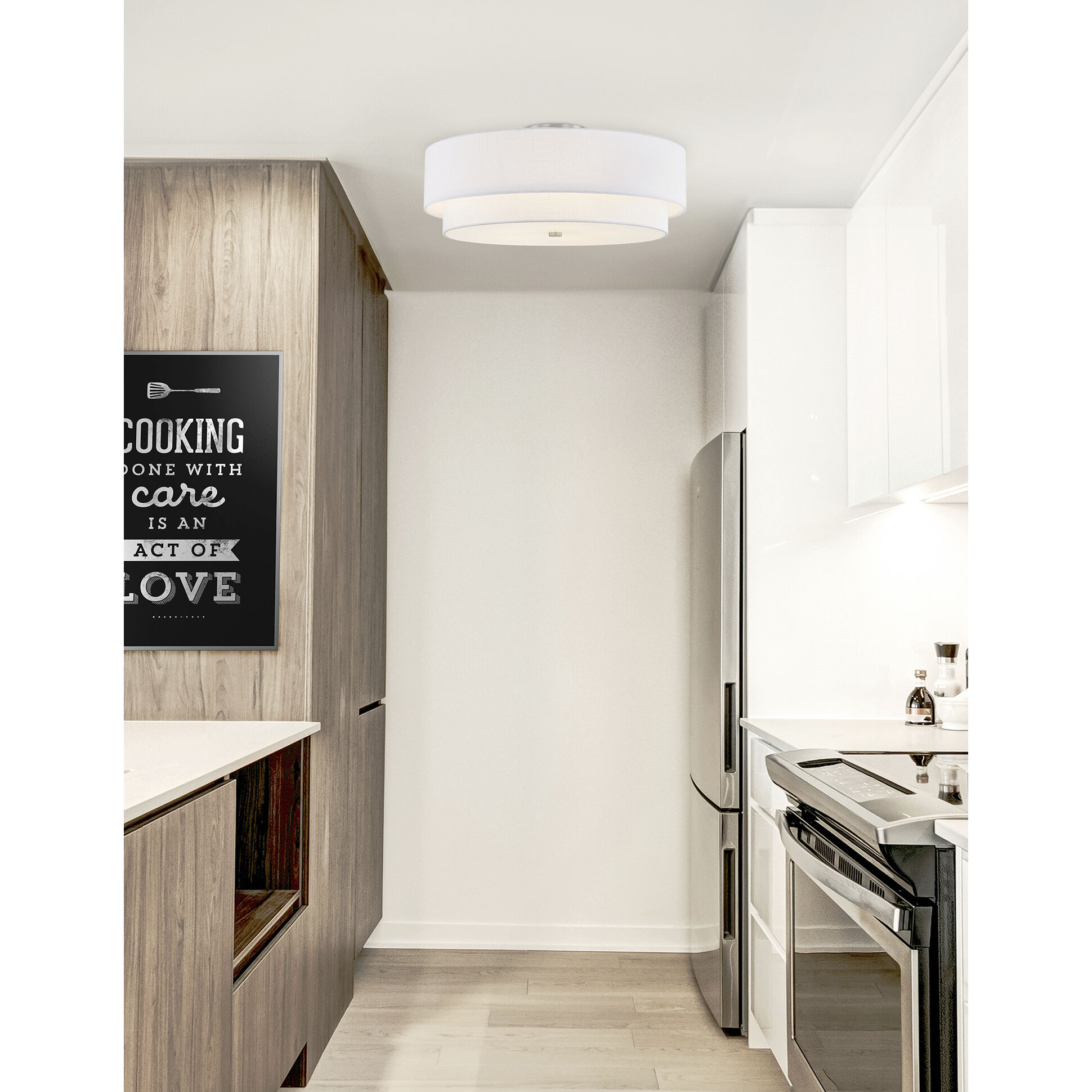 Textile Collection 5 Light 22.00 inch Semi-Flush Mount