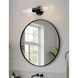 Fusion Collection - Rimini Family 2 Light 4.25 inch Matte Black and Clear Ribbed ADA Wall Sconce Wall Light, EVOLV