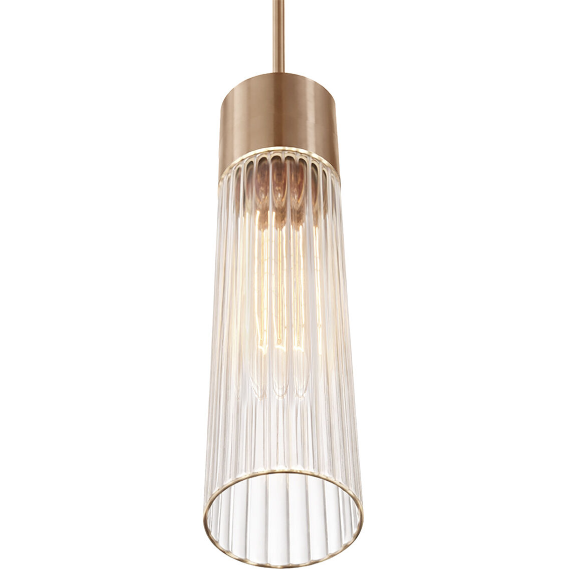 Fusion Collection - Rimini Family 1 Light 2 inch Brushed Brass Pendant Ceiling Light, EVOLV