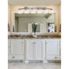 Fusion LED 56 inch Brushed Nickel Vanity Light Wall Light in 4200 Lm LED, Rectangle, Opal Fusion
