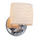Limoges 1 Light 6.5 inch Polished Chrome ADA Wall Sconce Wall Light in Pleats, Incandescent