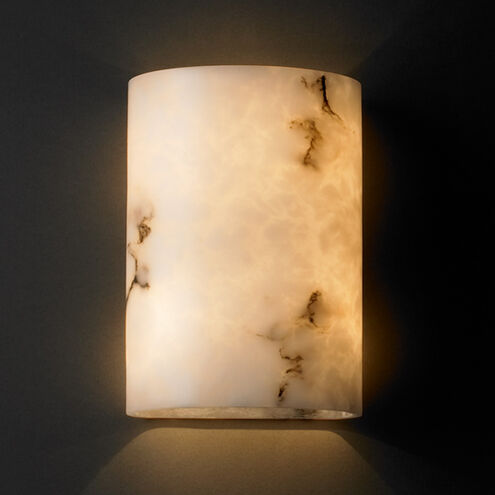 Lumenaria 2 Light 6.75 inch Faux Alabaster ADA Wall Sconce Wall Light in Incandescent