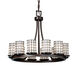 Wire Glass 12 Light 28 inch Dark Bronze Chandelier Ceiling Light in Swirl with Clear Bubbles, 8400 Lm LED