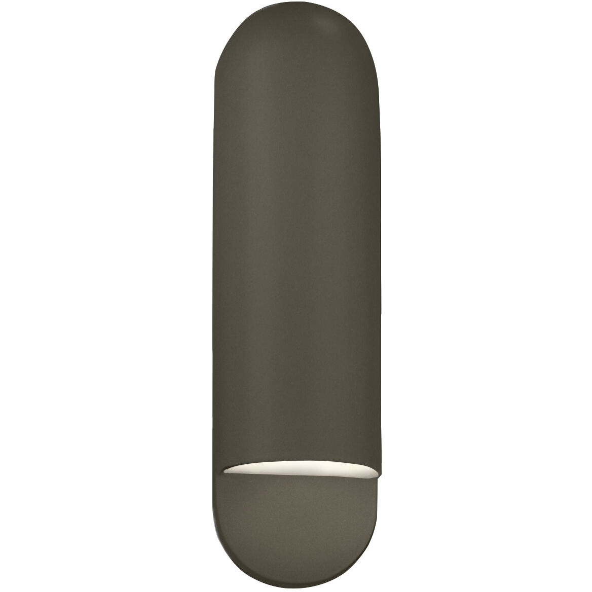 Ambiance Collection - Capsule Wall Sconce Wall Light in Replaceable Bulb, Gloss White, 4D x 20H, Form+Finish+Function