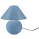Portable 12 inch 120.00 watt Sky Blue and Brushed Brass Portable Lamp Portable Light