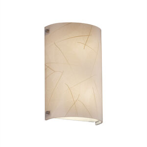 Finials LED 8 inch Brushed Nickel ADA Wall Sconce Wall Light in Fossil Leaf, 1000 Lm LED, Finials