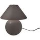 Portable 12 inch 120.00 watt Gloss Grey and Brushed Brass Portable Lamp Portable Light