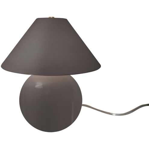 Portable 12 inch 120.00 watt Gloss Grey and Brushed Brass Portable Lamp Portable Light