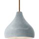 Radiance LED 11.5 inch Antique Brass and Concrete Pendant Ceiling Light