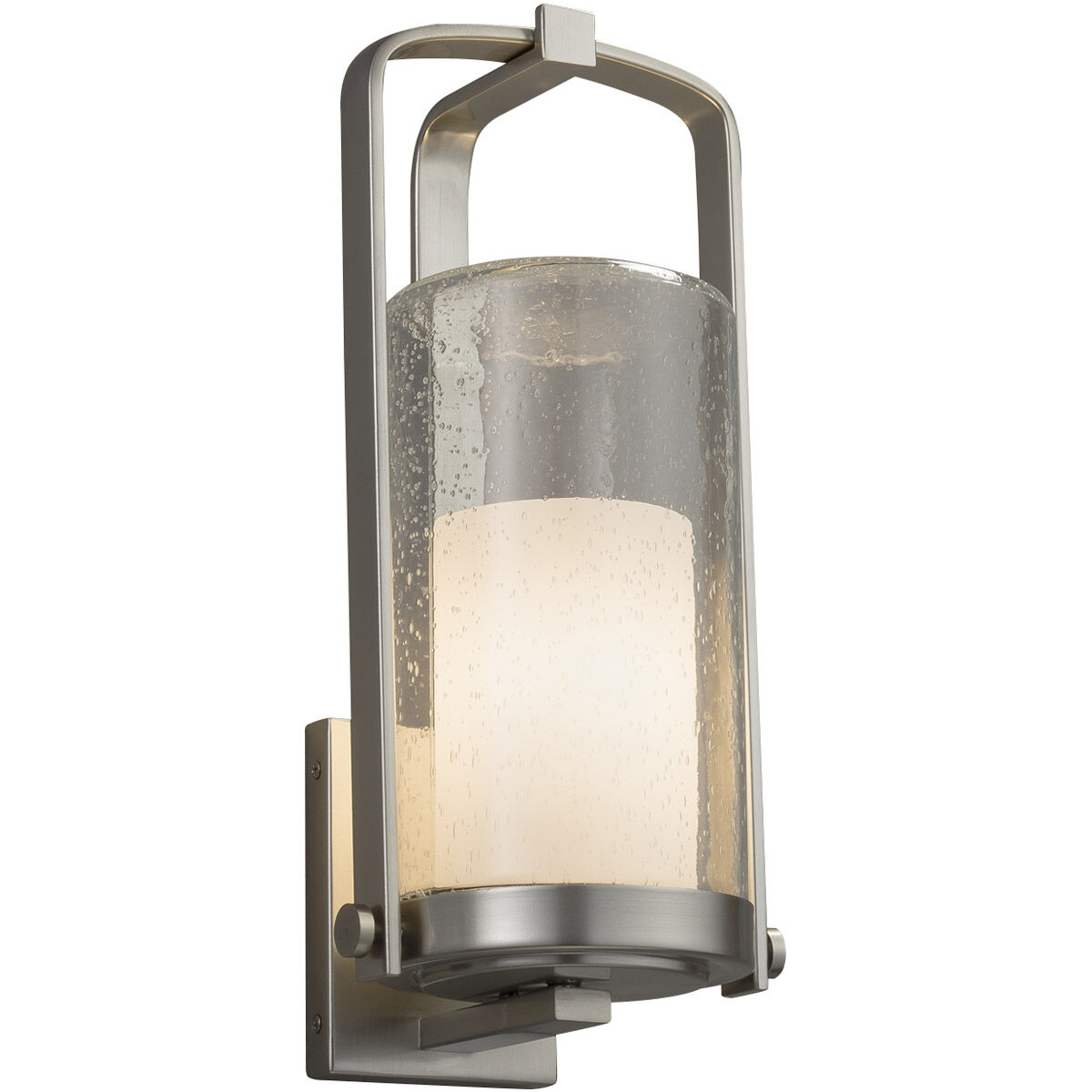 Brushed nickel outdoor wall sconce on sale