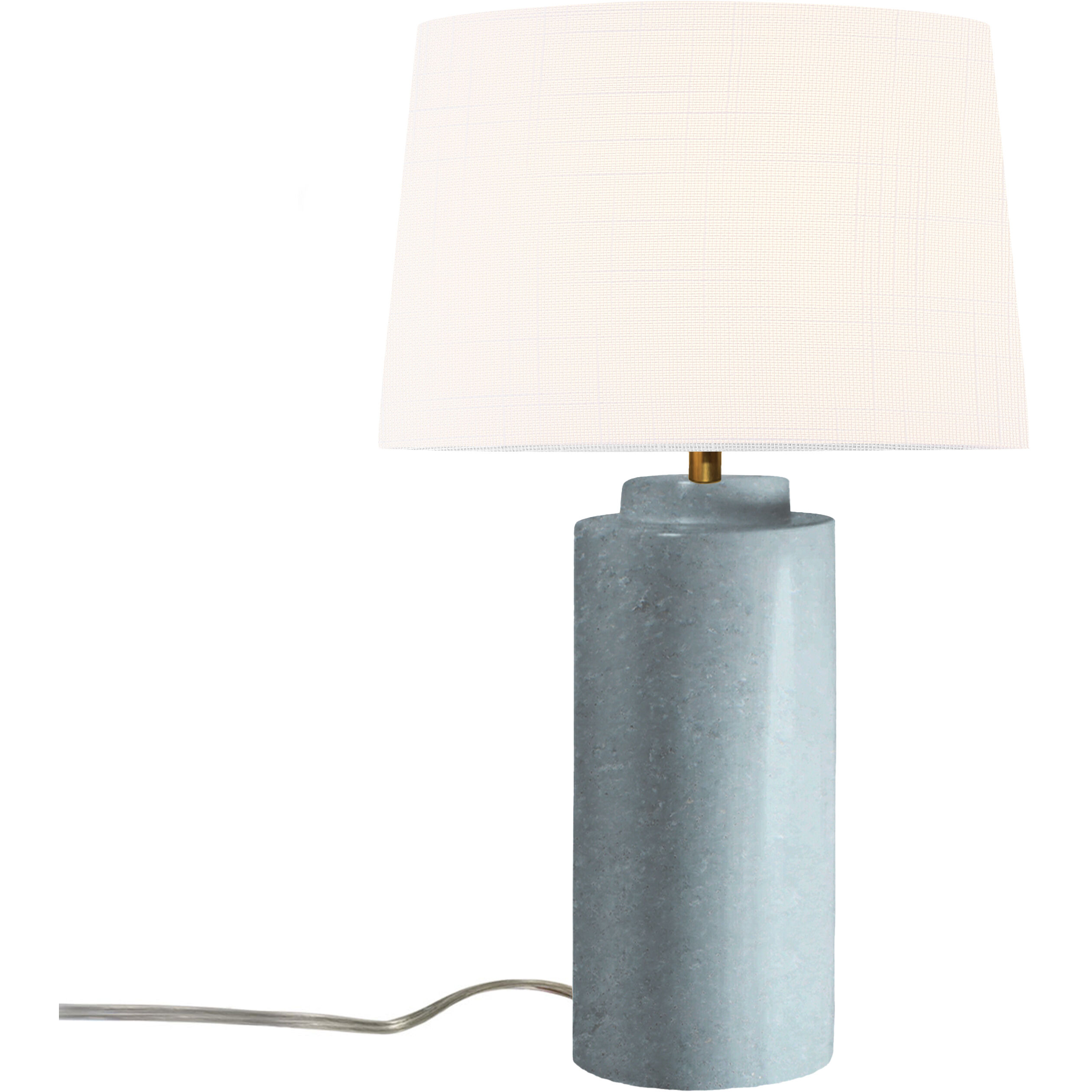 Luminance Collection - Tower 22.75 inch 100.00 watt Concrete Table Lamp Portable Light in White, Form+Finish+Function
