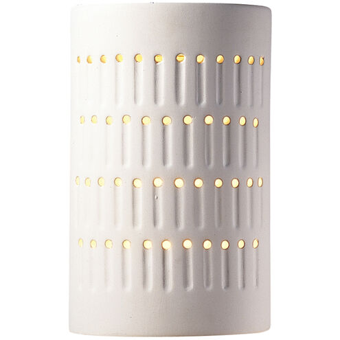 Ambiance Cactus Cylinder LED 5.75 inch Hammered Polished Brass Wall Sconce Wall Light, Small