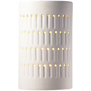 Ambiance Cactus Cylinder LED 5.75 inch White Crackle Wall Sconce Wall Light, Small