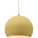 Radiance 1 Light 10 inch Muted Yellow and Brushed Nickel Pendant Ceiling Light