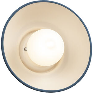 Ambiance Collection 1 Light Midnight Sky with Matte White Wall Sconce Wall Light