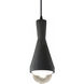 Radiance Collection - Erlen 1 Light 4.75 inch Gloss Gray and Matte Black Pendant Ceiling Light in Replaceable Bulb, Form+Finish+Function