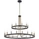 Clayton Family LED 42 inch Matte Black Chandelier Ceiling Light