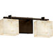 Alabaster Rocks LED 14 inch Matte Black Vanity Light Wall Light in 1400 Lm LED, Square with Flat Rim
