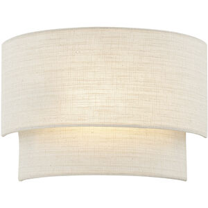 Textile Collection 1 Light 14 inch Cream and White ADA Wall Sconce Wall Light