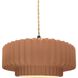 Radiance Collection - Pleated Tier Pendant Ceiling Light in Matte Black, Dedicated LED, Beige Twist Cord, Adobe, 14.5W x 5.25H, Form+Finish+Function