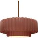 Radiance Collection - Pleated Tier Pendant Ceiling Light in Brushed Brass, Black Cord, Replaceable Bulb, Canyon Clay, 14.5W x 5.25H, Form+Finish+Function