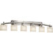 Fusion 6 Light 56.5 inch Brushed Nickel and Opal Bath Bar Wall Light in Oval, Incandescent