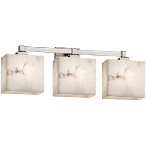 LumenAria 3 Light 24 inch Brushed Nickel Bath Bar Wall Light in Rectangle, Incandescent, Rectangle