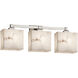 LumenAria 3 Light 23.5 inch Brushed Nickel Bath Bar Wall Light in Rectangle, Incandescent, Rectangle