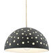 Perforated Dome Pendant Ceiling Light in Replaceable Bulb, Gloss Gray, Form+Finish+Function