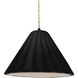 Radiance Collection - Fluted Pendant Ceiling Light in Matte Black, Dedicated LED, Beige Twist Cord, Gloss Black/Matte White, 10.75W x 7H, Form+Finish+Function