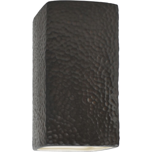 Ambiance Rectangle LED 5.25 inch Carbon Matte Black ADA Wall Sconce Wall Light, Small