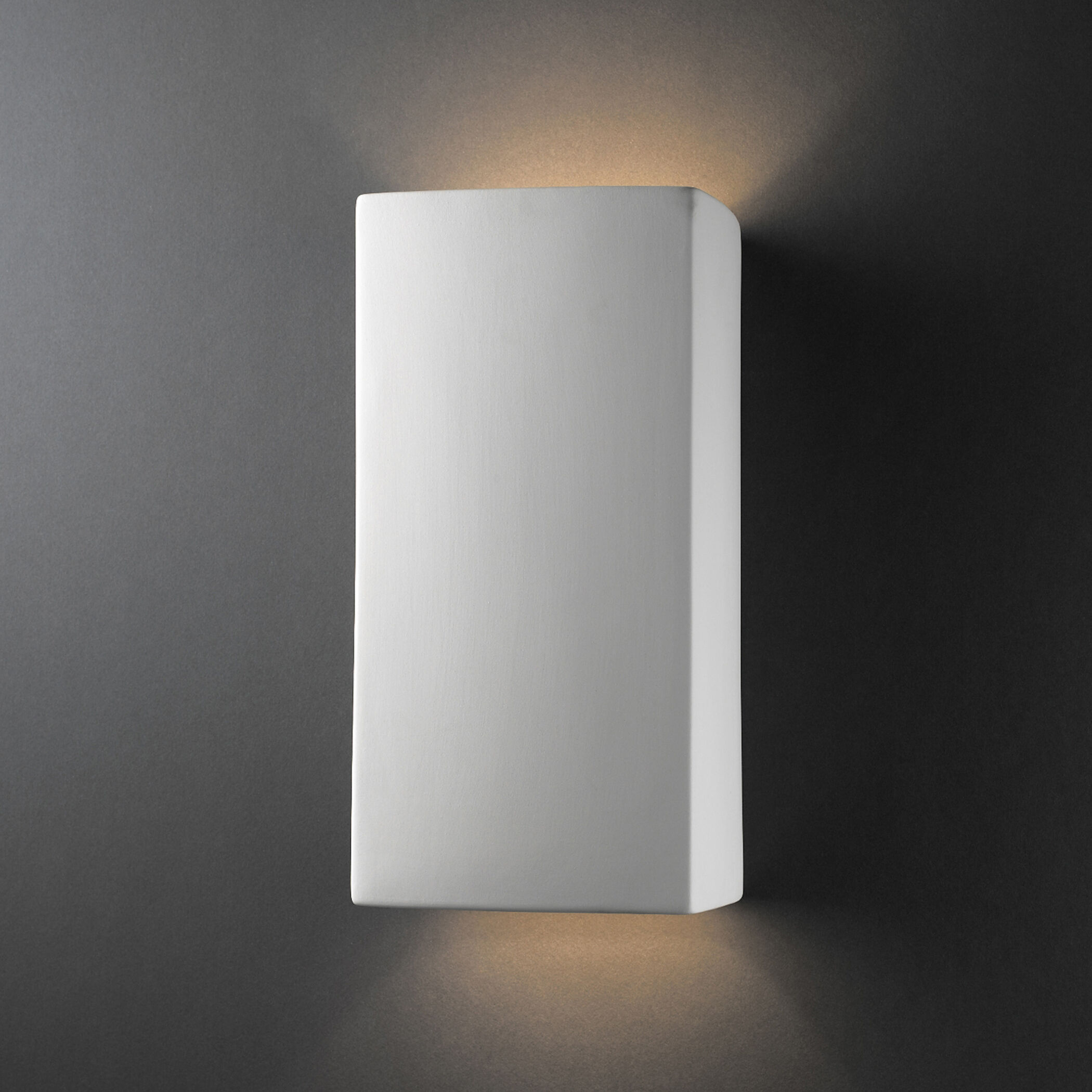 Ambiance Rectangle LED 7.25 inch Bisque Wall Sconce Wall Light, Large