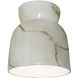 Radiance Collection - Hourglass 1 Light 7.5 inch Carrara Marble Flush-Mount Ceiling Light in Replaceable Bulb, Form+Finish+Function