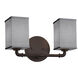 Textile LED 14 inch Dark Bronze Bath Bar Wall Light