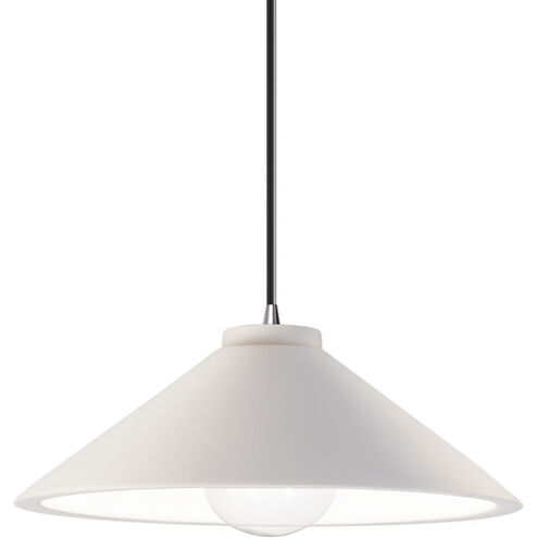 Radiance Collection LED 11.75 inch Matte White and Champagne Gold with Brushed Nickel Pendant Ceiling Light