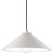Radiance Collection 1 Light 11.75 inch Concrete with Antique Brass Pendant Ceiling Light