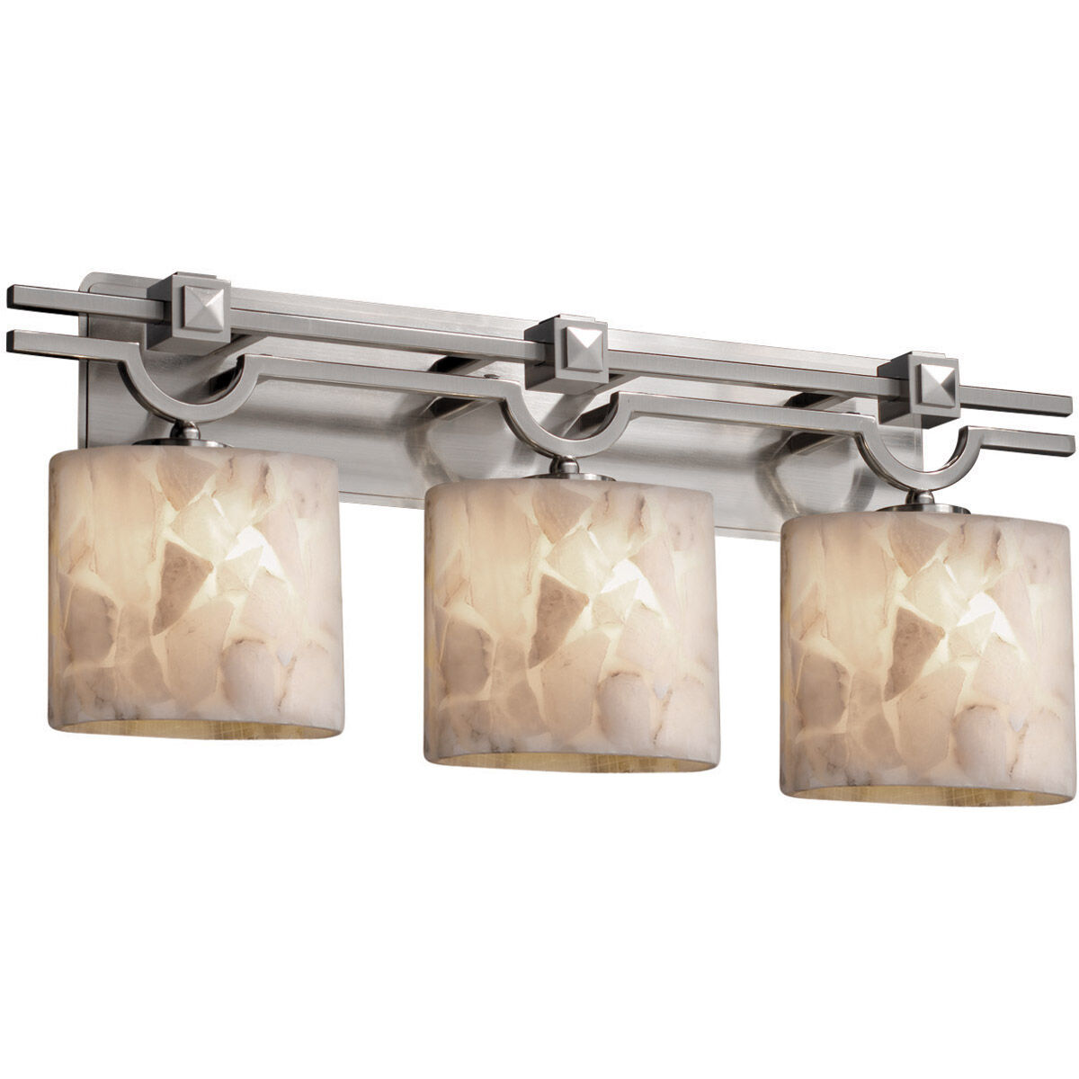 Alabaster Rocks LED 19 inch Brushed Nickel Bath Bar Wall Light