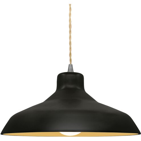 Radiance LED 13.5 inch Carbon Matte Black and Champagne Gold and Brushed Nickel Pendant Ceiling Light