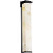 Alabaster Rocks Pacific Wall Sconce Wall Light in Matte Black